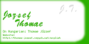 jozsef thomae business card